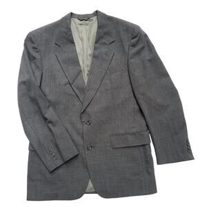 Vintage Austin Reed Gray Wool Blazer Jacket Sport Coat 2 Button Single Vent 41R